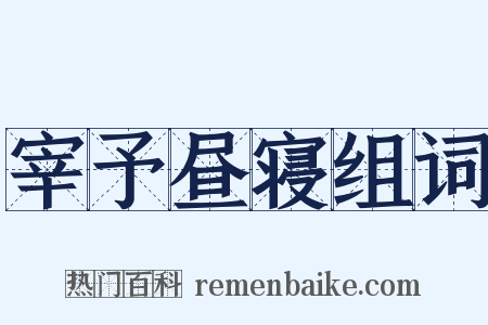 宰予昼寝组词是什么意思的图片